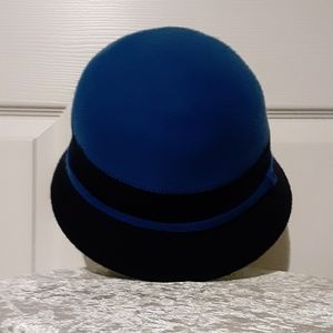 Ladies Royal & Navy Blue Bucket Hat (100% Wool)